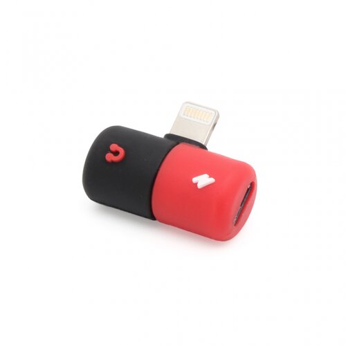 Teracell adapter za slusalice i punjenje W1 iphone lightning crveni Slike