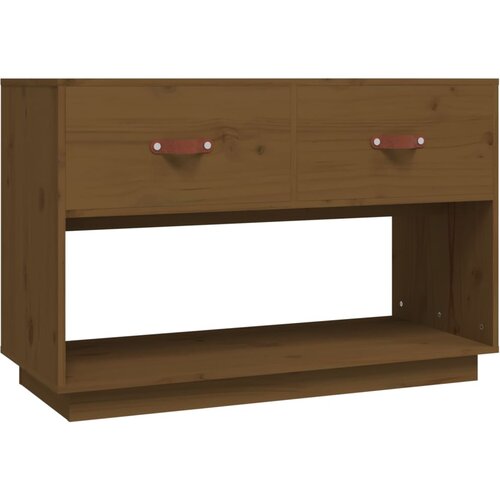 Maison Chic TV omarica - TV stojalo - Televizijska omarica medeno rjava 90x40x60 cm trdna borovina, (21699891) Slike