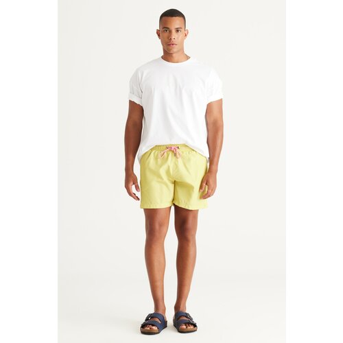 AC&Co / Altınyıldız Classics Men's Yellow Standard Fit Regular Cut Quick Dry Side Pockets Patterned Swimwear. Slike