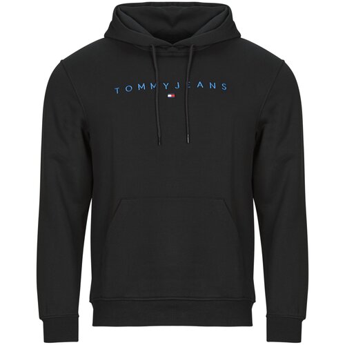 Tommy Jeans Puloverji TJM REG LINEAR LOGO HOODIE EXT Črna Slike
