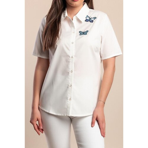 Fenzy Plus Size Ko&amp;scaron;ulja Kratkih Rukava, Bijela Slike