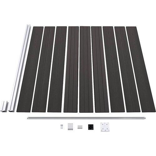  za ogradu WPC 175 x 186 cm crni Slike