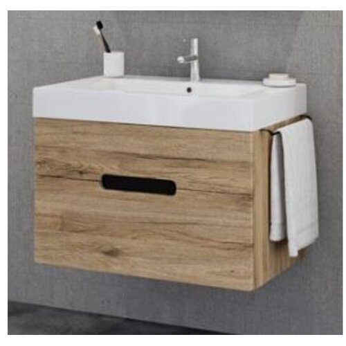 Tboss kopalni&scaron;ka omarica z umivalnikom luna 80 cm, hrast Cene