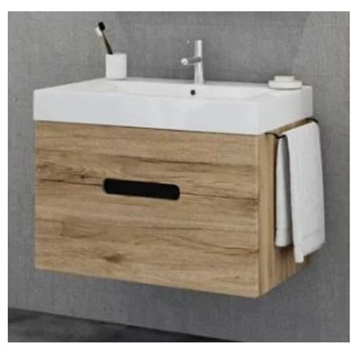 Tboss kopalniška omarica z umivalnikom Luna 80 cm, hrast