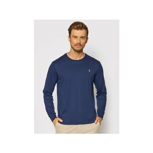 Polo Ralph Lauren Majica z dolgimi rokavi 710760121 Mornarsko modra Slim Fit