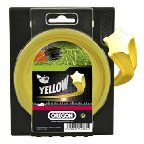 Oregon silk za trimer, yellow starline 2,4mm x 15m ( 023935 ) Slike