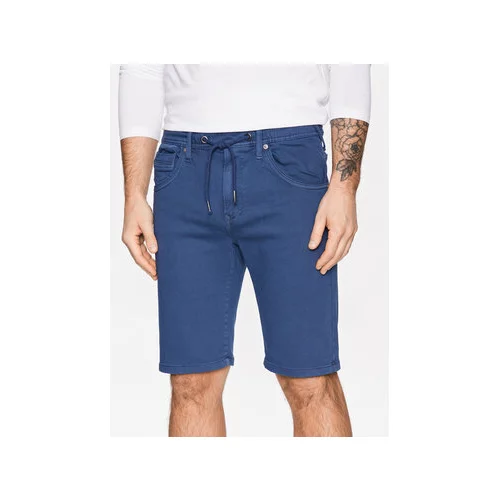 Pepe Jeans Kratke hlače iz tkanine Jagger Short PM800920 Modra Slim Fit