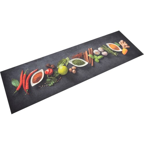 vidaXL Kuhinjska preproga pralna začimbe 45x150 cm žamet Cene