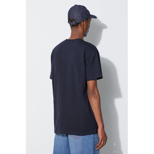 Carhartt WIP Pamučna majica Chase boja: tamno plava, bez uzorka, I026391-PHOENIX/GO Slike