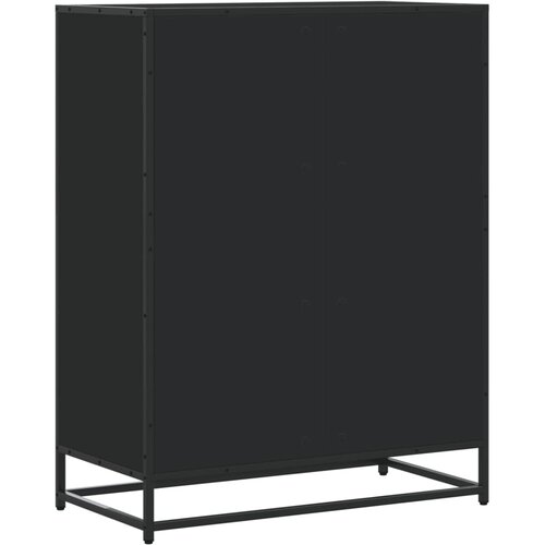  Ormarić za cipele crni 75x38x97,5 cm Konstruirano drvo i metal Crna Slike