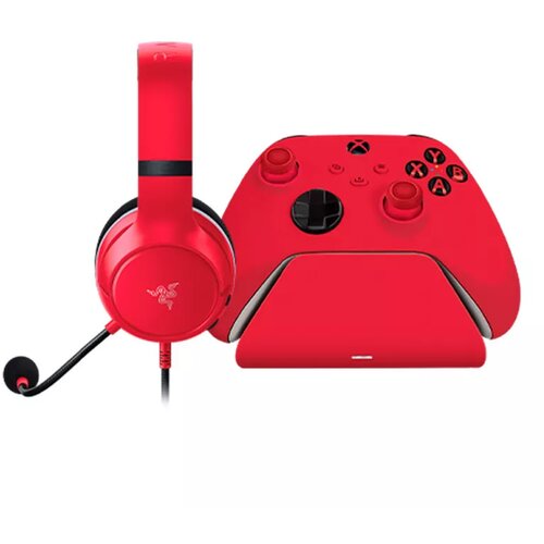 Razer essential duo bundle for xbox kaira x and charging stand for xbox controller - pulse red Slike
