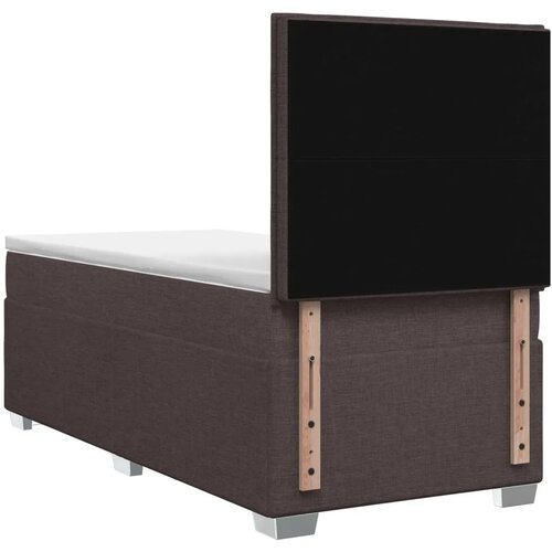  Boxspring krevet s madracem Tamno smeđa 90 x 200 cm Tkanina - Tamno smeđa 90 x 200 cm Dizajn linija Slike