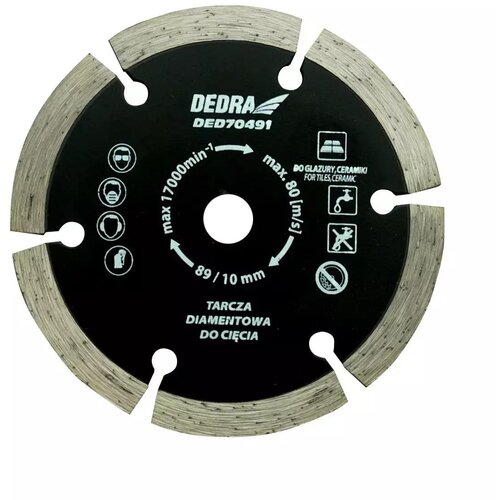 Dedra Diamantna segmentna rezalna plošča za keramiko in kamen 89mm, (20849460) Cene