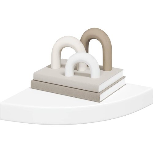  Plutajuće kutne police 4 kom bijele 25 x 25 x 3,8 cm MDF Slike