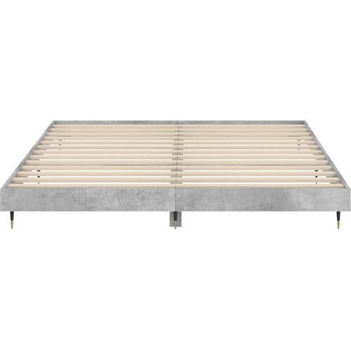  Okvir kreveta siva boja betona 120x200 cm od konstruiranog drva Slike