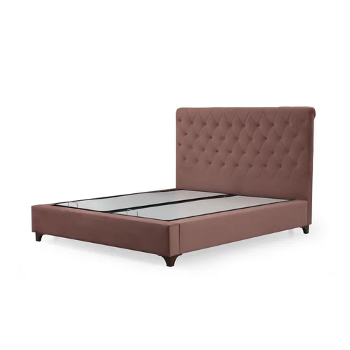 HANAH HOME Deluxe 150 x 200 - Dusty Rose dvojna boxspring postelja, (20975963)