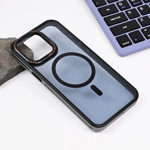  torbica magsafe trendy za iphone 15 pro max 6.7 crna Slike