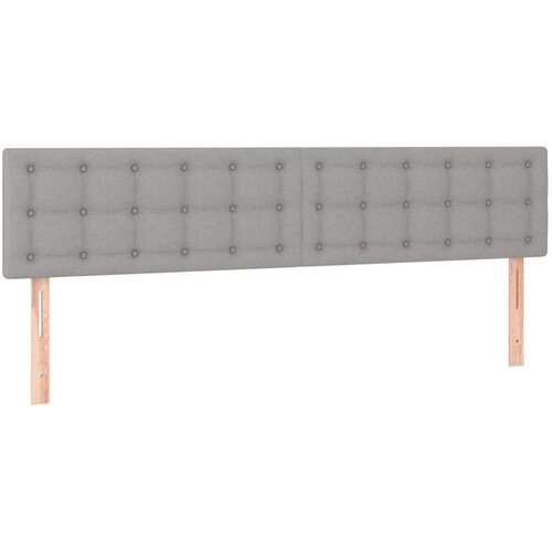  Box spring s madracem LED svjetlosivi 180x200 cm tkanina Slike