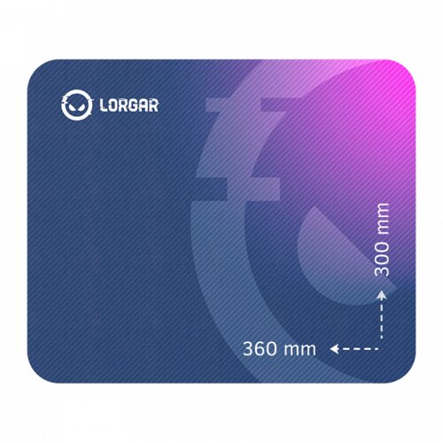 Lorgar Main 133, Gaming mouse pad, High-speed surface, Purple anti-slip rubber base, size: 360mm x 300mm x 3mm, weight 0.2kg Cijene