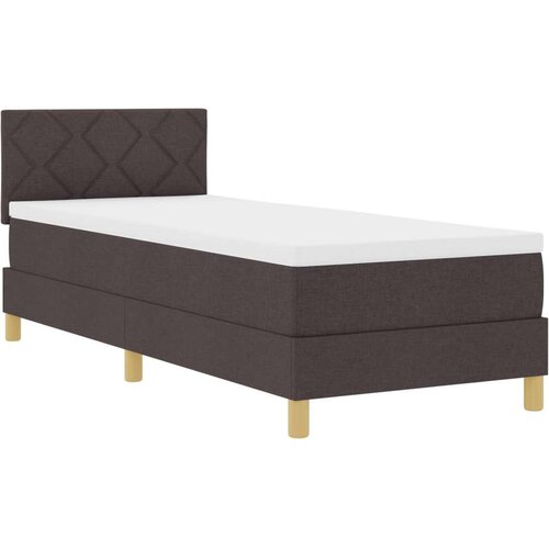 VidaXL Box Spring krevet s madracem Tamnosmeđi 80x200 cm Tkanina Slike