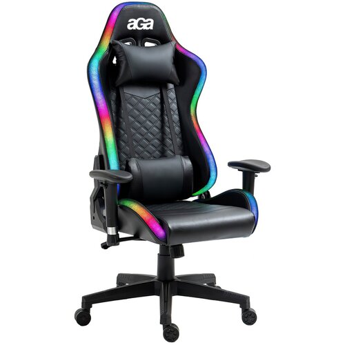 Aga Igralni stol z RGB osvetlitvijo Črna, (21437337) Slike