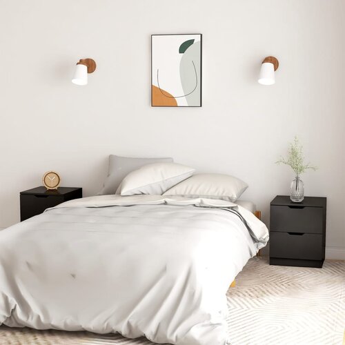 Noćni ormarići 2 kom crni 40 x 40 x 50 cm od konstruiranog drva Cijene