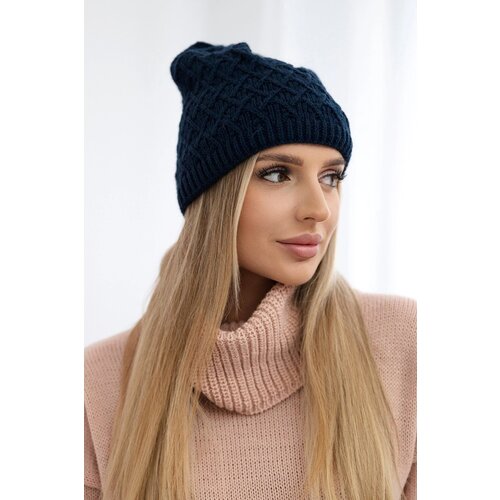 Kesi marka niezdefiniowana Cap with fleece Kratka K204 navy blue Slike