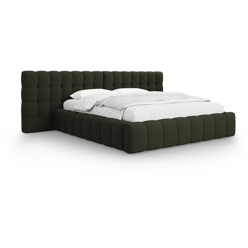 Micadoni Home Zeleni tapecirani bračni krevet s prostorom za odlaganje s podnicom 180x200 cm Mamaia &amp;ndash; Slike