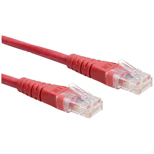 Roline 21.15.1531 RJ45 omrežni kabel\, patch kabel cat 6 u/utp 1.00 m rdeča 1 kos, (20420530) Cene