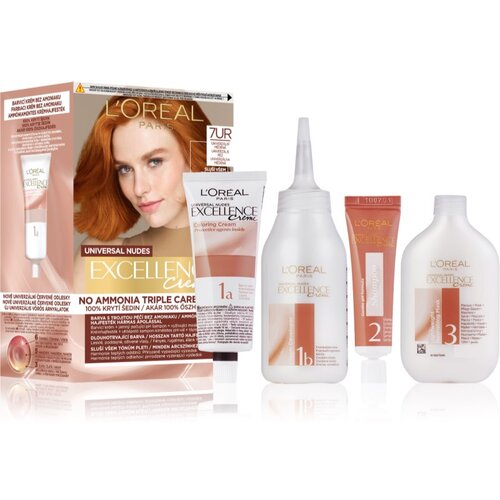 L&amp;acute;Or&amp;eacute;al Paris Excellence Creme Triple Protection boja za kosu obojena kosa svi tipovi kose 48 ml Nijansa 7ur universal copper za ženske Slike