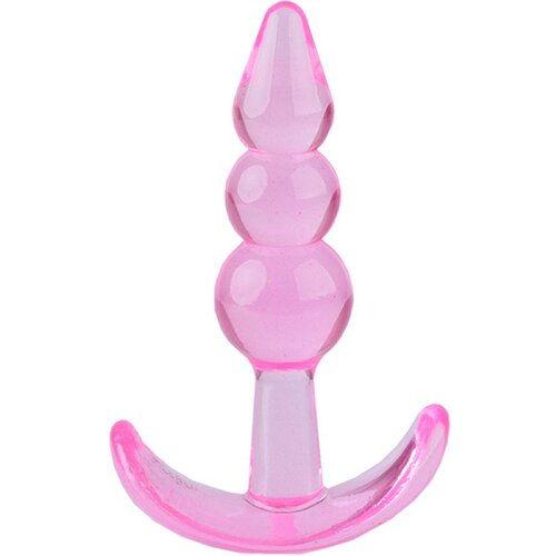  Analni dildo t-plug beaded pink Cene