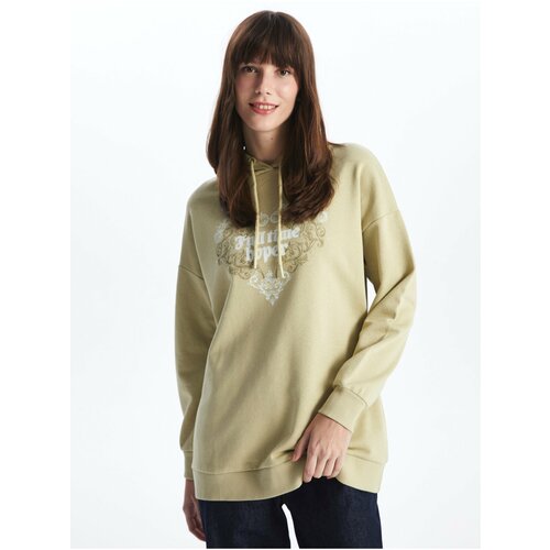 LC Waikiki Hooded Printed Long Sleeve Women's Sweatshirt Tunic Cene