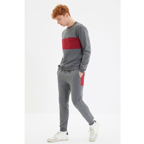 Trendyol Anthracite Men&amp;#039;s Regular Fit Tracksuit Set Slike