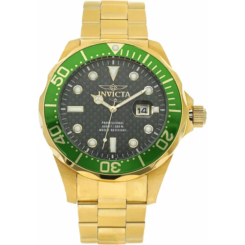 Invicta Watch Ročna ura Pro Diver 14358 Gold/Green