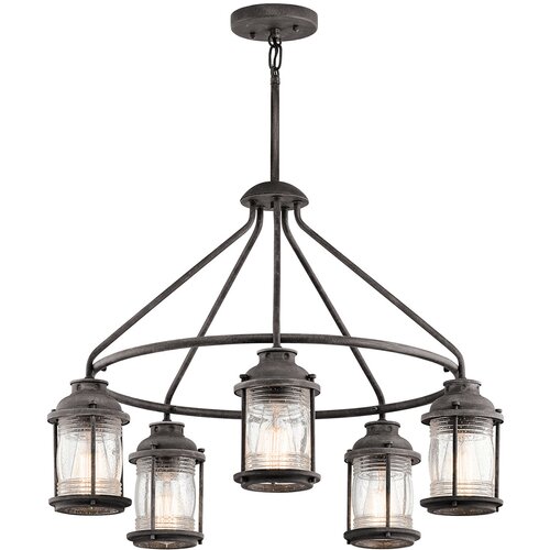 Elstead Lighting Elstead Ashland Bay Zunanja viseča svetilka s 5 lučmi, cink, IP44, E27, (22098754) Cene