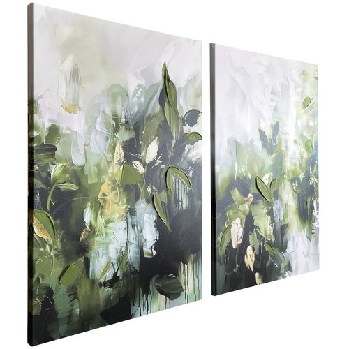 Styler Slike s ručno oslikanim elementima u setu od 2 kom 50x70 cm Mirta - Slike
