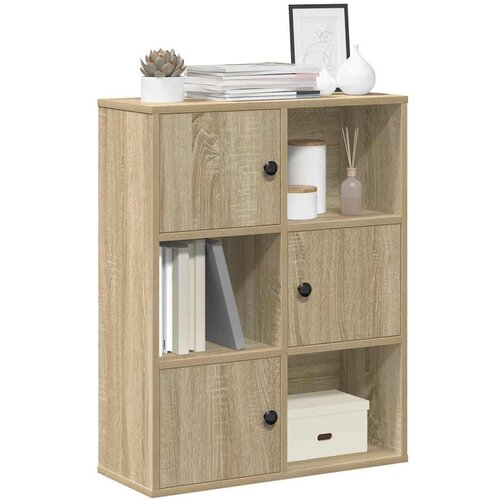 vidaXL Knjižna omara sonoma hrast 60x24x76,5 cm inženirski les Cene