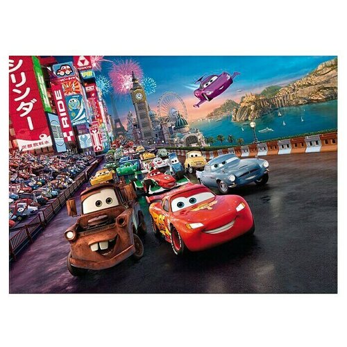 Komar disney edition 4 foto tapeta disney cars race (4 -dij., &amp;scaron; x v: 254 x 184 cm, papir) Slike
