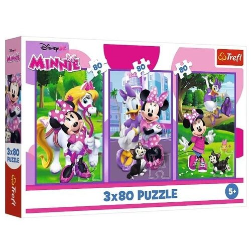 Trefl Disney: Minnie mi&scaron;ka in prijatelji 3x80-delna sestavljanka - Cene