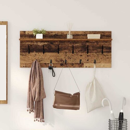  Vje&amp;scaron;alica za kapute na zidu Zidne Staro drvo 100 x 40 x 12 cm Slike