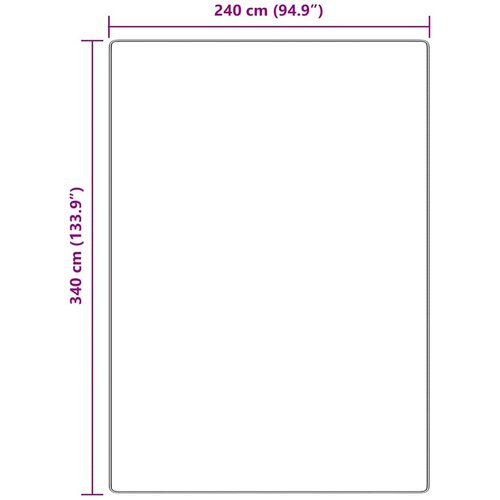  Protuklizni Shaggy Tepih Smeđa 240 x 340 cm PP Slike