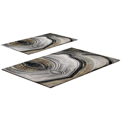 Foutastic sive/v zlati barvi kopalni&scaron;ke preproge v kompletu 2 ks 60x100 cm ct &ndash; Cene