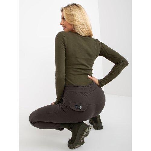 RELEVANCE Sweatpants-RV-DR-8369.89P-dark khaki Cene