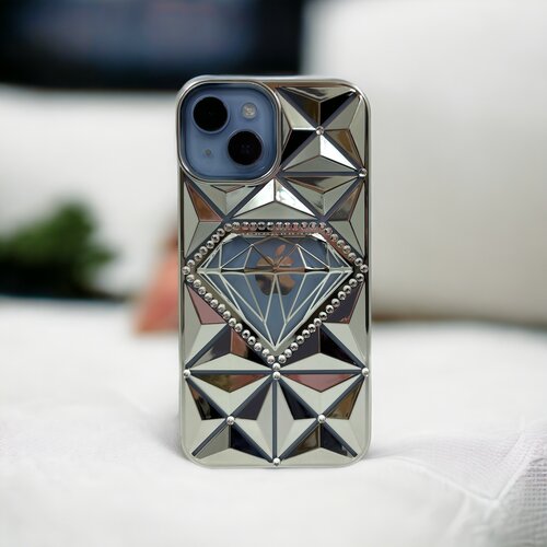  futrola 3D diamond za iphone 14 (6.1) srebrna Slike