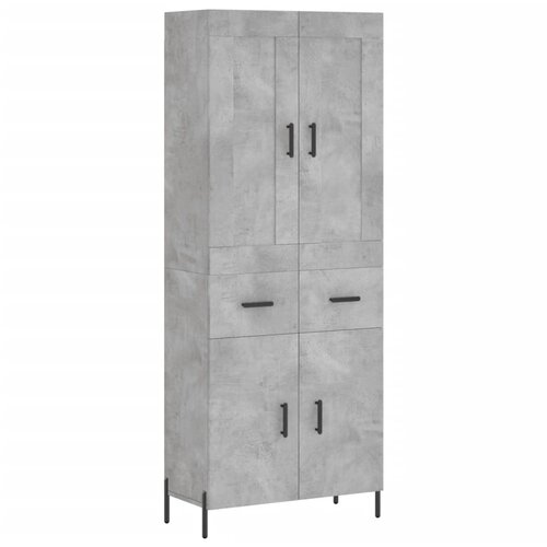 Maison Chic Visoka Komoda - Predalnik betonsko siva 69,5x34x180 cm inženirski les, (21721332) Slike
