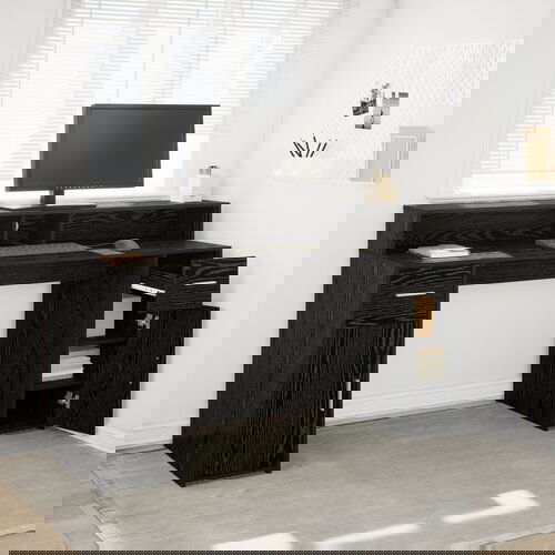 vidaXL Stol Crni hrast 160x55x91 cm Inženjersko drvo Cijene