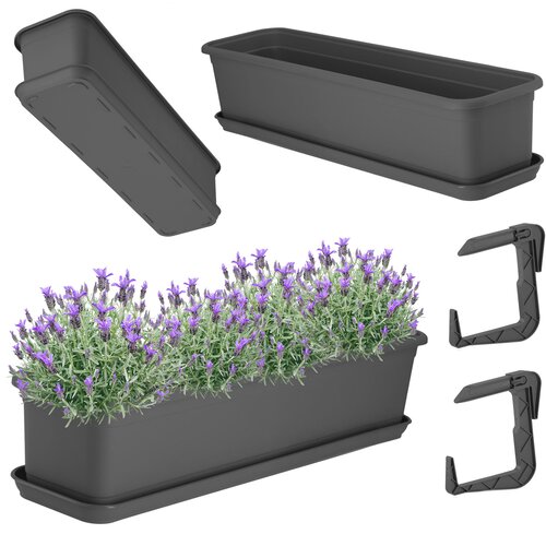KADAX Balkonski lonec 60 cm, stojalo za cvetlične lončke, ročaji, balkon, (5000353493) Cene