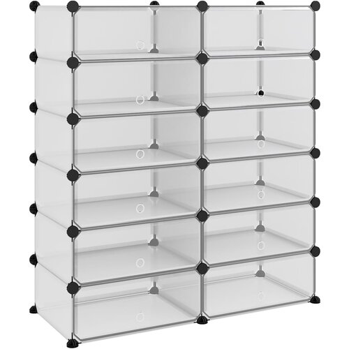 Maison Chic Stojalo za čevlje - Stojalo za obutev prozorno 94,5x36,5x106 cm PP, (21778075) Slike