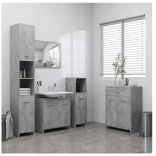  Komplet kopalniškega pohištva 4-kosi betonsko sive barve
