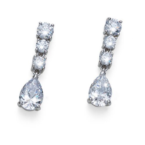 Oliver Weber genuine drop 925ag zircon mindjuše sa swarovski kristalima ( 62122 ) Cene